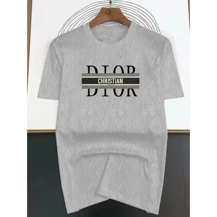 Nouveau T-shirt d'été pour homme, style minimaliste basique à manches courtes, motif imprimé, en pur