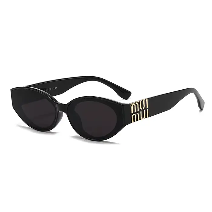 Lunettes de soleil Glamour de luxe pour femmes et hommes, ovales, minimalistes, marque de mode, unis