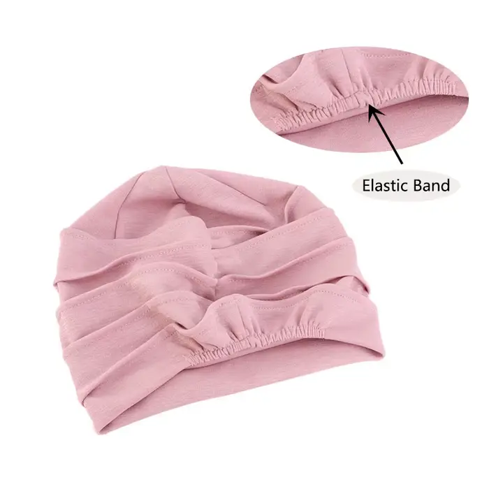 Femmes coton Slouch Bonnet chimio casquette couleur unie Bonnet intérieur Hijabs casquette musulman 