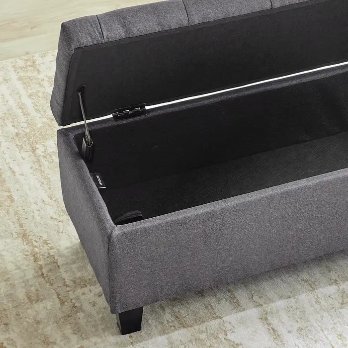 Redlife-Banc de Rangement 42 en Vrac, Tabouret avec Couvercle Rabattable, Charnière de Sécurité, 66 