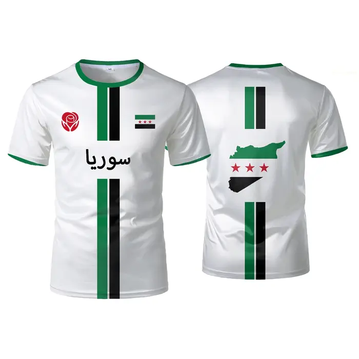 Nouveau maillot de Football de la syrie T-shirts de sport pour hommes drapeau syrien rue hauts surdi