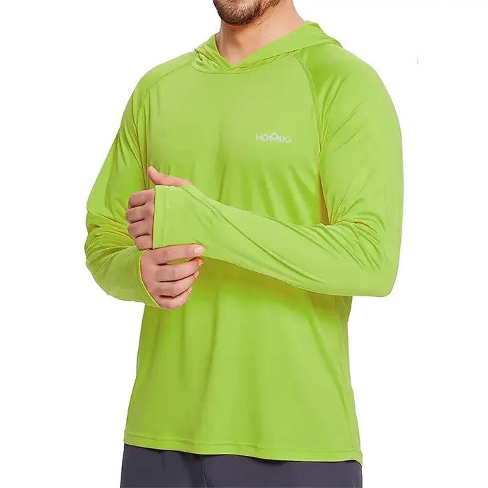 T-Shirt à capuche pour hommes, Performance UPF50 +, manches longues, décontracté, Protection solaire