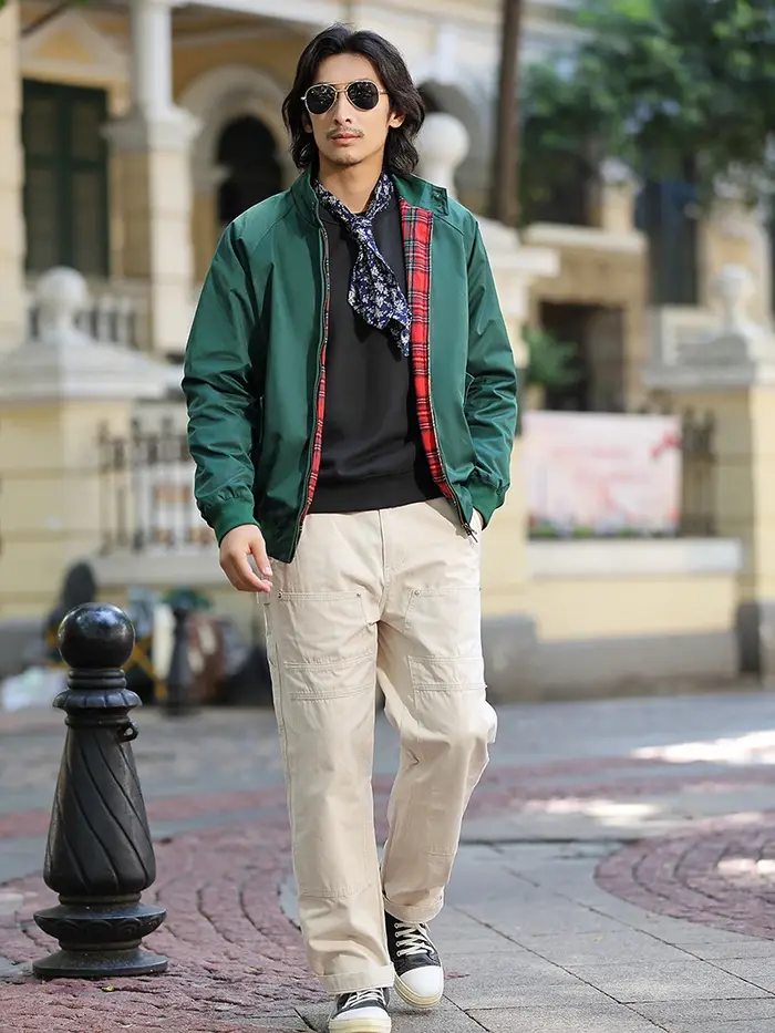 Veste coupe-vent à col montant pour homme, document solide, beau, qualité supérieure, décontracté, p