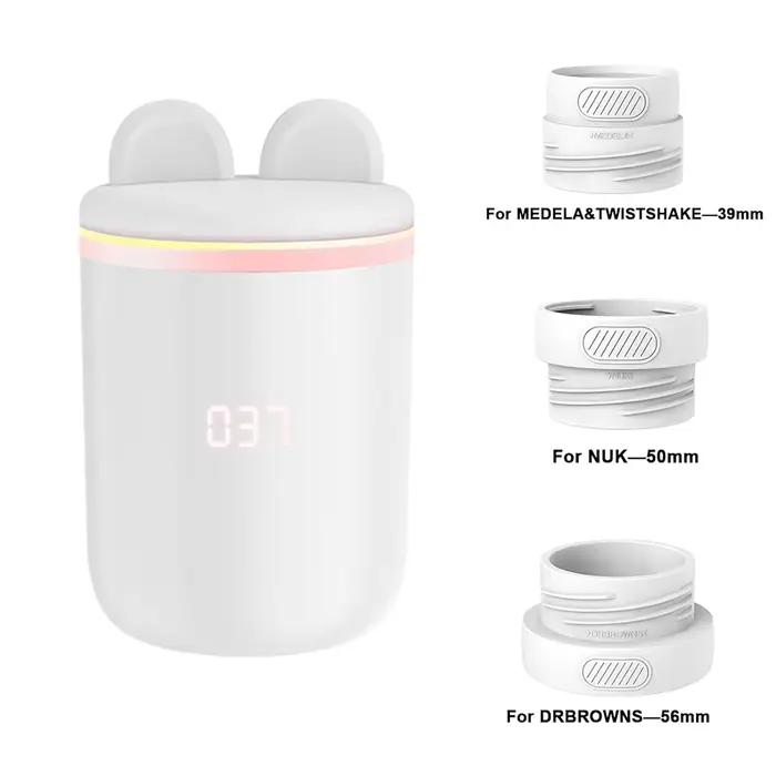 Chauffe-biberon portable BornBL N1S - Chauffe-lait rapide 8800 mAh avec 3 adaptateurs pour voyages et déplacements