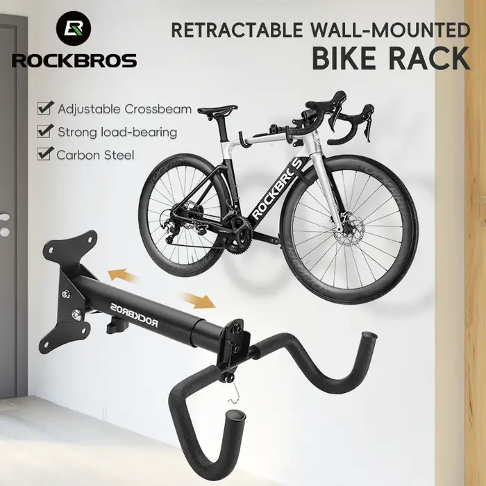 Support de Vélo Mural Réglable Conçu pour VTT et Vélos de Route Occasions Spéciales Garage Intérieur Rangement Pratique Élégant