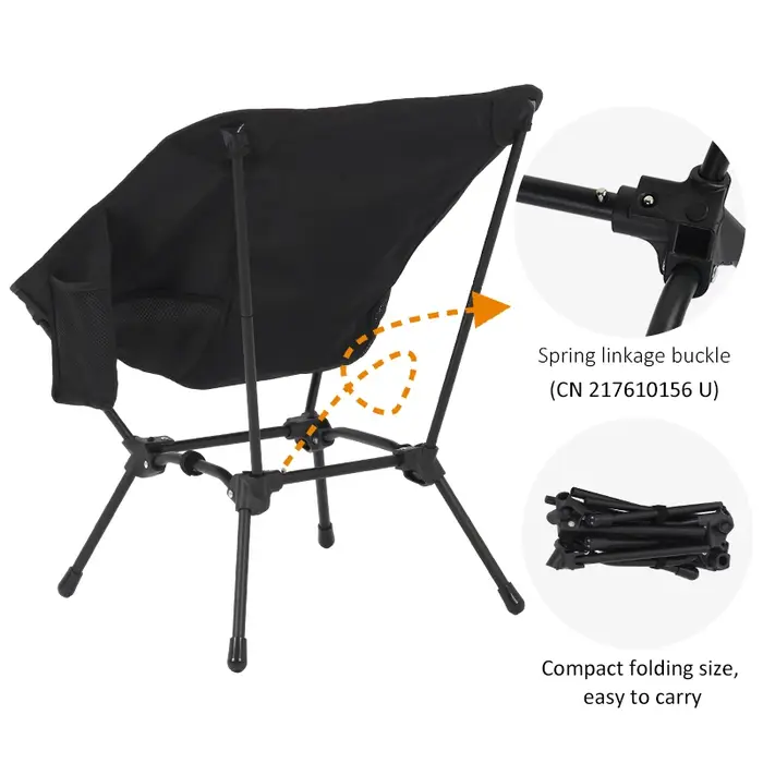 Tabouret de pêche de plage à Structure carrée, chaise pliante de Camping pratique à quatre coins, ch