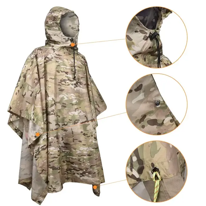 Manteau imperméable tactique de Camouflage pour homme et femme, Portable et pliable, imperméable, co