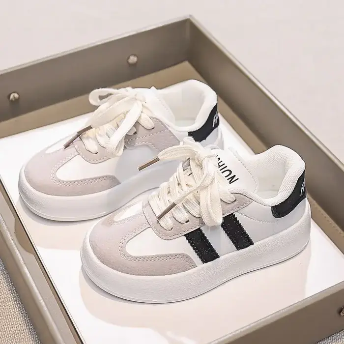 Baskets tendance pour filles, chaussures de sport décontractées pour enfants, semelle souple, légère