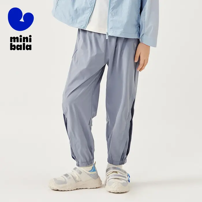 Mini Bala Pantalons d'été en maille pour garçons et filles, pantalons d'école à haute élasticité pou