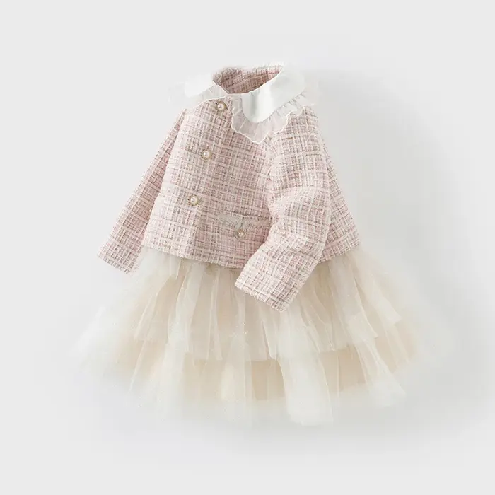 MACCLIFEN-Ensemble de robe de princesse deux pièces pour filles, décontracté, doux, mignon, charme, 