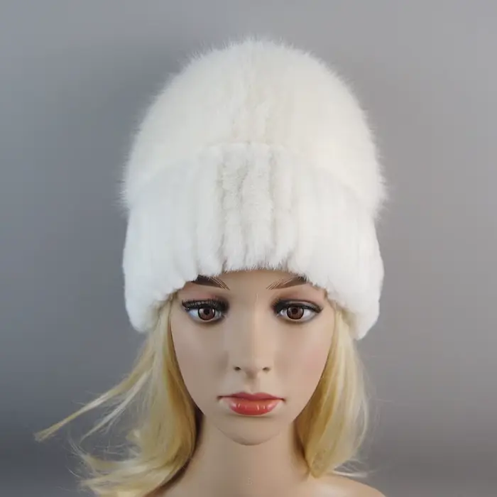 Russie nouveau Style femmes réel véritable fourrure de renard bonnets chapeau filles naturel réel Re
