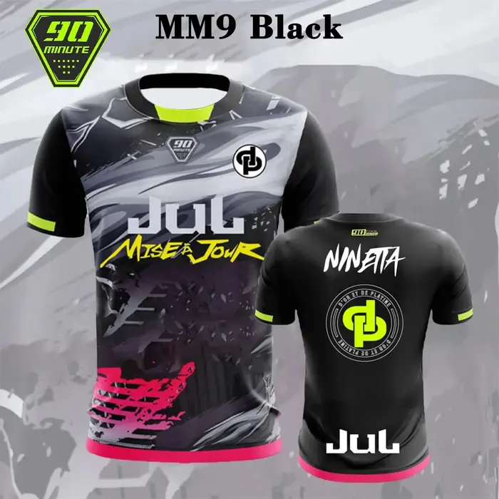 Jersey 90 Minute Mm9 vêtements de rue pour hommes imprimé en 3d T-shirt respirant à séchage rapide h