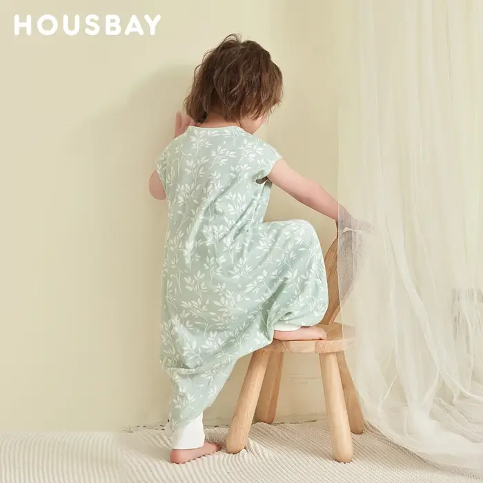 Sac de Couchage pour Enfant de 1 à 6 Ans, Combinaison d'Été, Glaçage Fin, Respirant, 100% Coton, Des