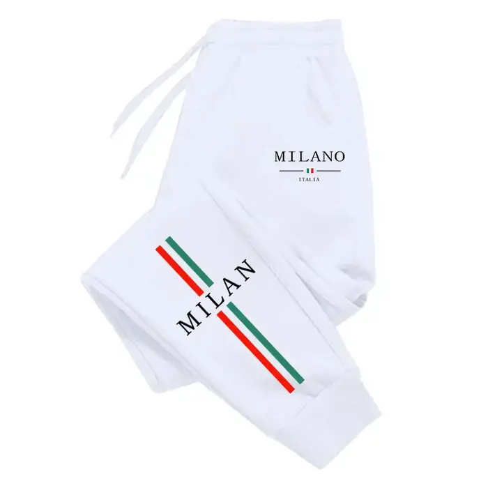Pantalon de jogging imprimé Milan City pour hommes, de haute qualité, décontracté, de sport, de cour