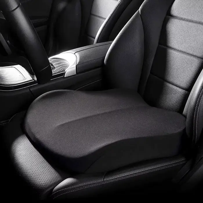 Coussin de siège rehausseur en mousse à mémoire de forme pour conducteur, confort personnalisé, support dorsal, design en relief, adaptable à toutes les saisons, cadeau pour trajets quotidiens et voyages