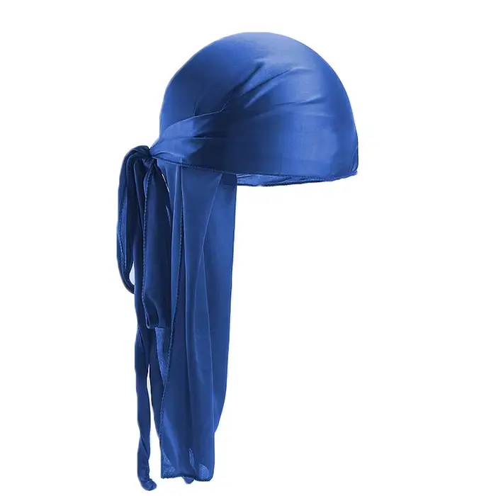 Chapeau de Pirate Durag à longue queue soyeuse unisexe, Turban à la mode, casquette Bandana pour fem