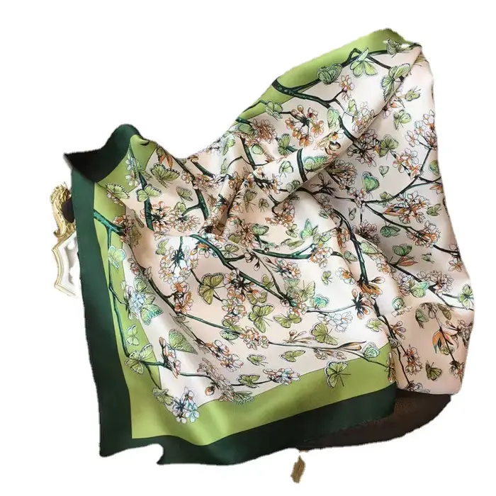 Foulard carré 70x70cm protection solaire foulard femme printemps été style élégant occassions spéciales