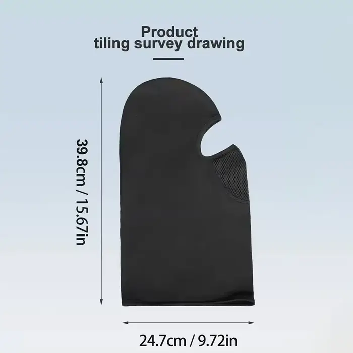 Masque de moto ISGTFRM, protection contre le vent et la chaleur, masque intégral respirant, cagoule,