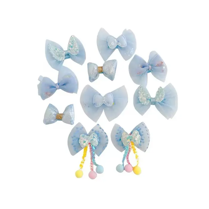 Ensemble d'épingles à cheveux à nœud inspiration princesse pour petites filles occasions spéciales et quotidiennes