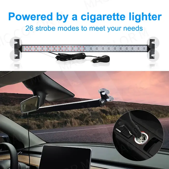 Lumières stroboscopiques de Police LED pour lampe d'avertissement de gril d'urgence automatique, bar
