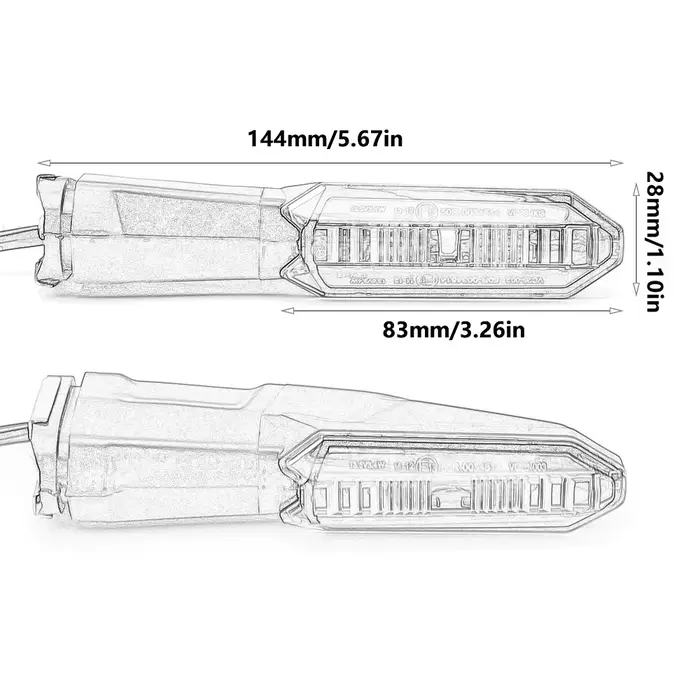 Clignotant LED adapté à Z900 Z900RS pour KAWASAKI Z125 Z250 Z250SL Z300 Z400 Z650 Z750 Z800 Z1000 Z1