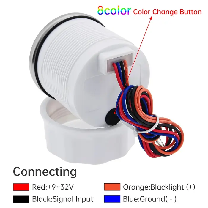 Capteur de niveau de flotteur de carburant 0-190 Ohm + jauge de niveau de carburant 52MM, pointeur é