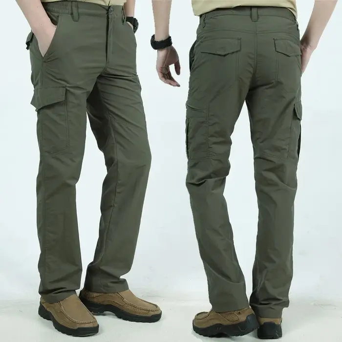 Pantalon Cargo Long Imperméable pour Homme, Vêtement d'Extérieur Respirant, Style Militaire FJMale à