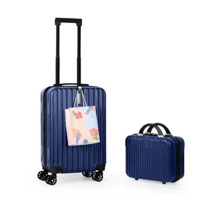 Ensemble de bagages rigides 2 pièces (20"+14") - Spinner gigogne avec 360 °   Roues et serrure TSA, 