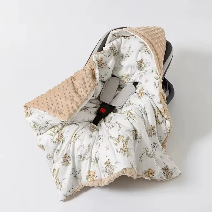 Couverture de panier de siège de sécurité pour bébé, pour nouveau-né, couette polaire Doudou, lange 