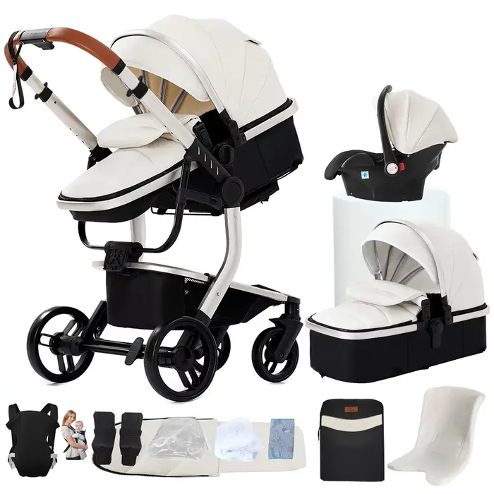 Poussette légère pour bébé, poussette de voyage pliable, poussette 3 en 1, poussette facile à plier,