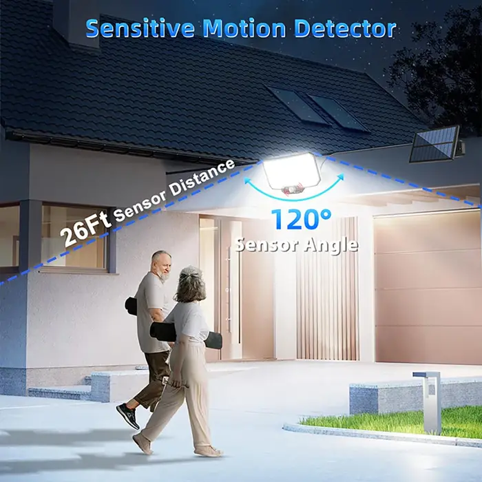 Lampes solaires 234LED lumières de sécurité solaires capteur de mouvement de jardin extérieur 3 Mode