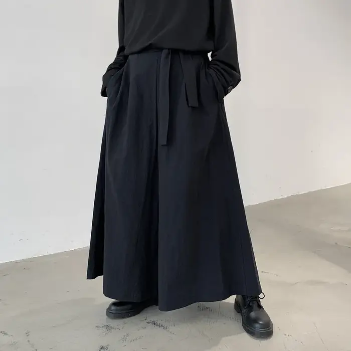 Hommes Hakama Harajuku Kimono samouraï pantalon hommes décontracté pantalons larges hommes Style chi