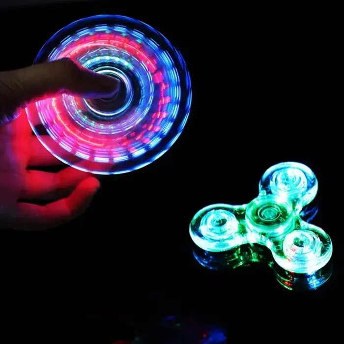 Fidget Spinner Lumineux LED pour le Soulagement du Stress, Jouets Anti-Stress, Fidget Spinner à Main