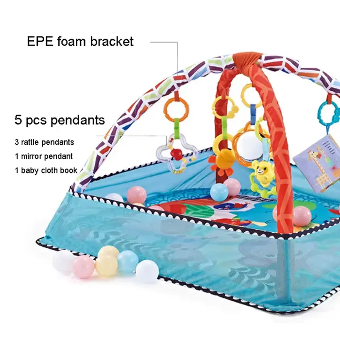 Tapis de jeu bébé gym activité cadre fitness nourrisson couverture rampante cadeau enfant développement moteur exploration textures douces sécurité chambre bébé nouveau-né