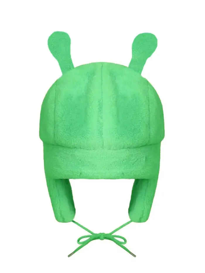 Chapeau en peluche extraterrestre vert pour enfants, chapeau Ushanka, casquette Anime de dessin anim