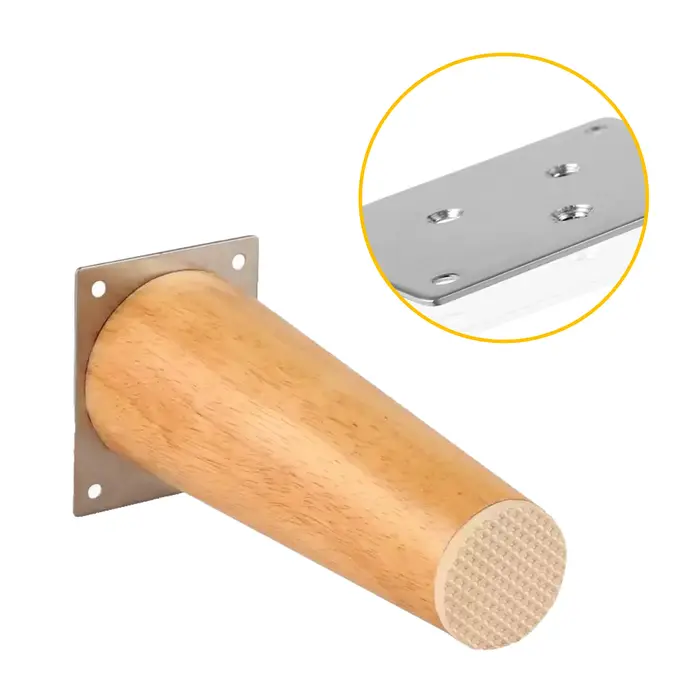 Plaque de fixation carrée en métal pour pieds de meubles, 80x80x1.2mm, 5 trous, diamètre 5/6mm, supp