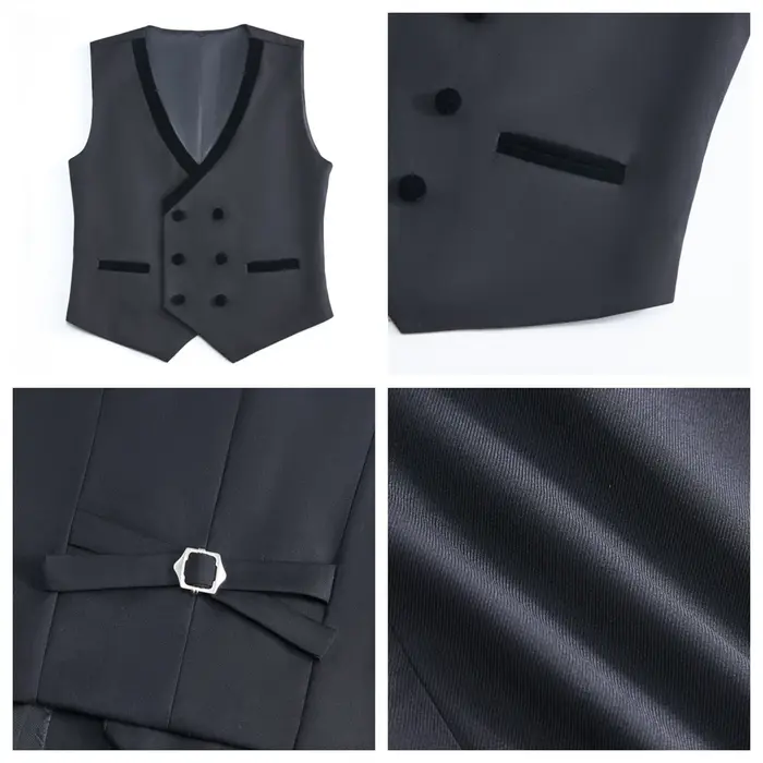 DTLumika-2520 nouvel ensemble de costumes pour enfants, costumes de retour formels 4 pièces pour gar