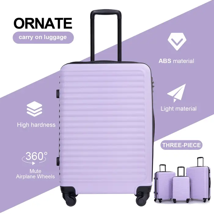 Travelhouse-Ensemble de bagages à coque rigide, valise légère, roues tournantes à verrouillage TSA, 