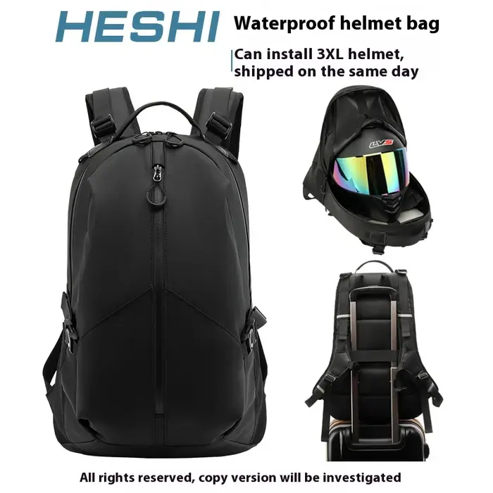Sac à dos de moto étanche pour casque, pour hommes et femmes, grande capacité, cyclisme, voyage, ord