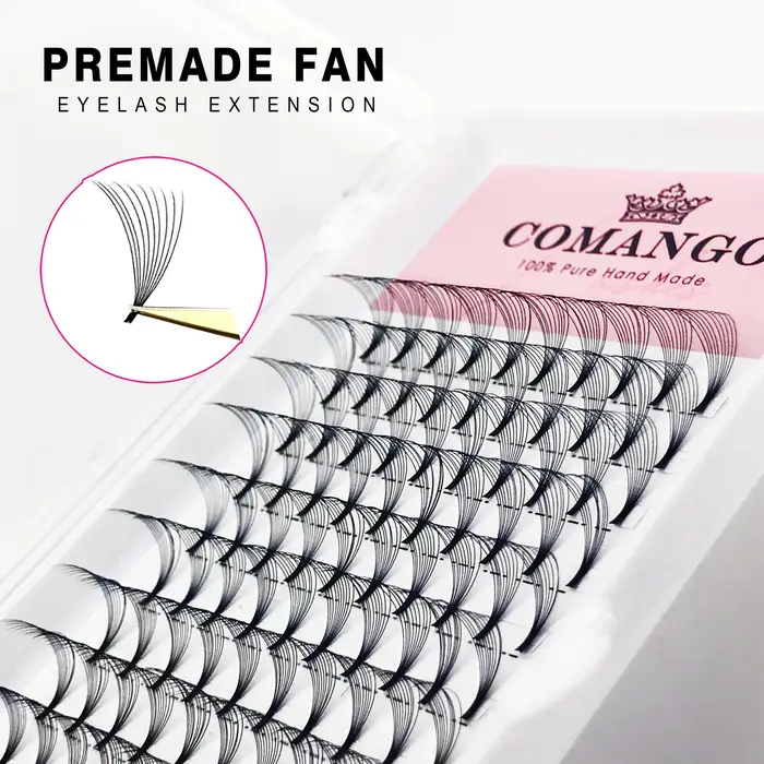 CoMango – ventilateurs préfabriqués à tige courte, plateau de Volume russe, fournitures d'extensions