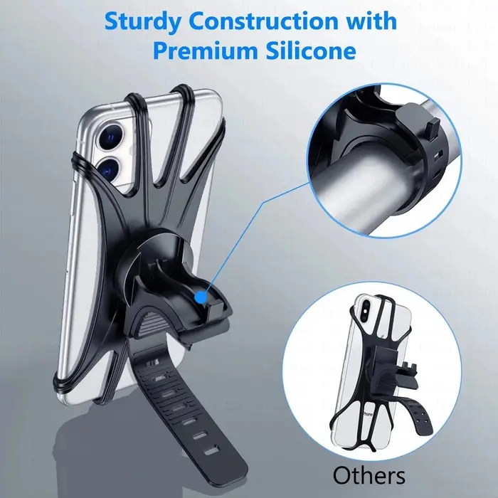 Support de téléphone portable pour vélo et moto compatible iPhone Samsung Xiaomi pour randonnées et voyages