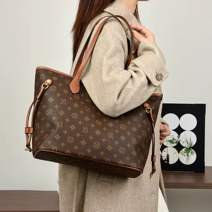 Sac à langer élégant d'inspiration vintage, sac fourre-tout de luxe en cuir pour femme, grande capac