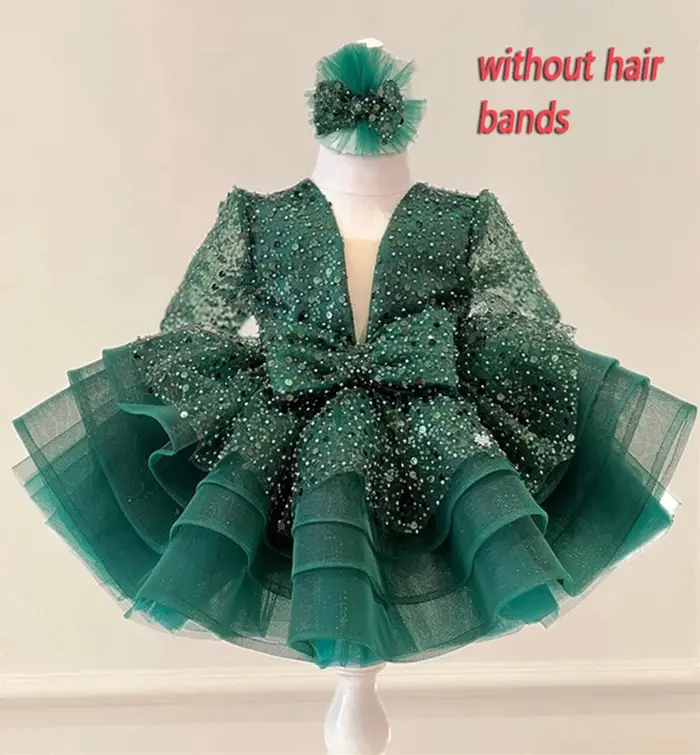 Princesse filles robe de bal à paillettes fête Tutu robes bébé enfants fleur fille mariage fête d'an