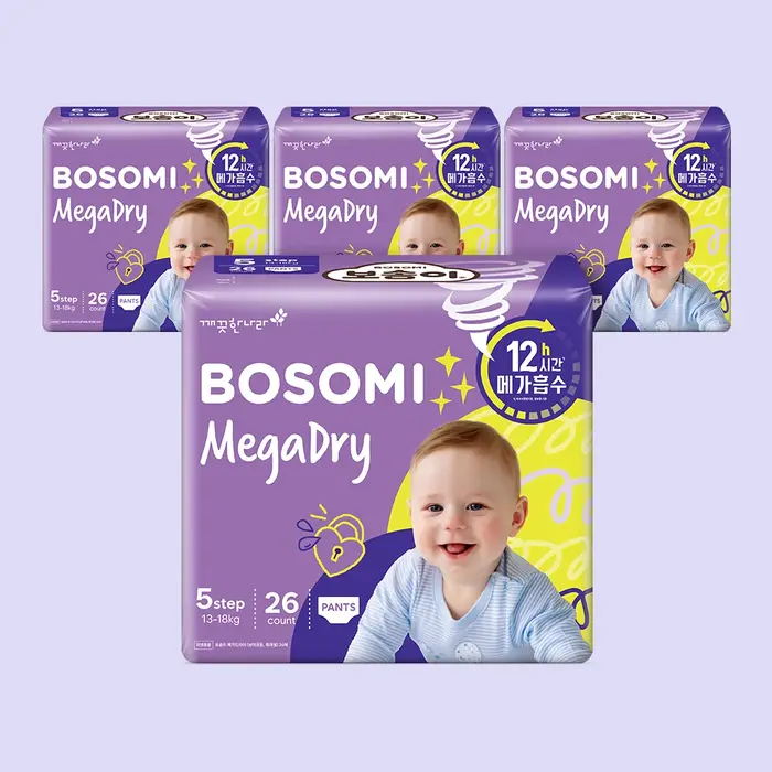 Bosom's Megadry Panty Extra Large Common 26 Pièces × 4 Pack