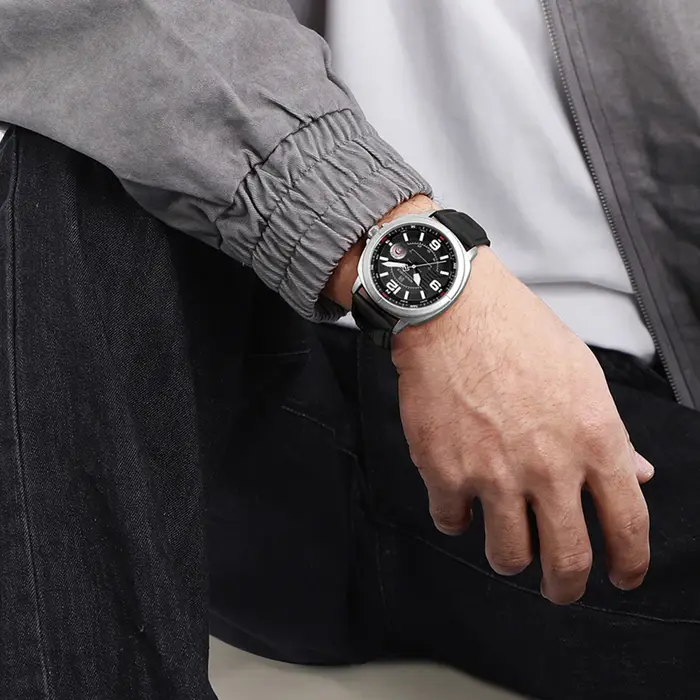 NAVIFORCE marque hommes montre à Quartz de haute qualité bracelet en polyuréthane calendrier mâle mo