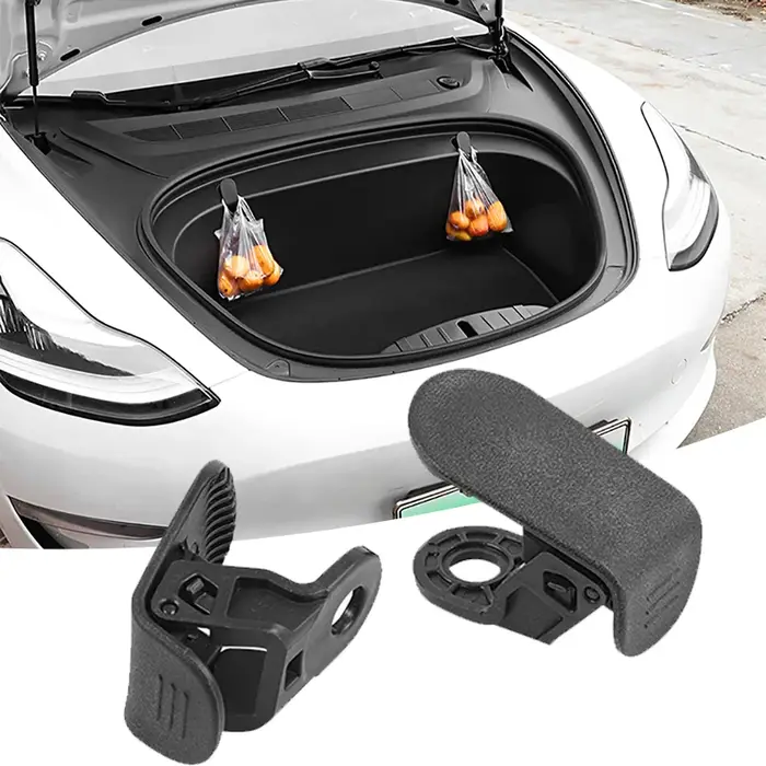 Crochet de coffre avant de voiture, 2 pièces, pour Tesla modèle 3 2017 – 2020, Installation de Clip 
