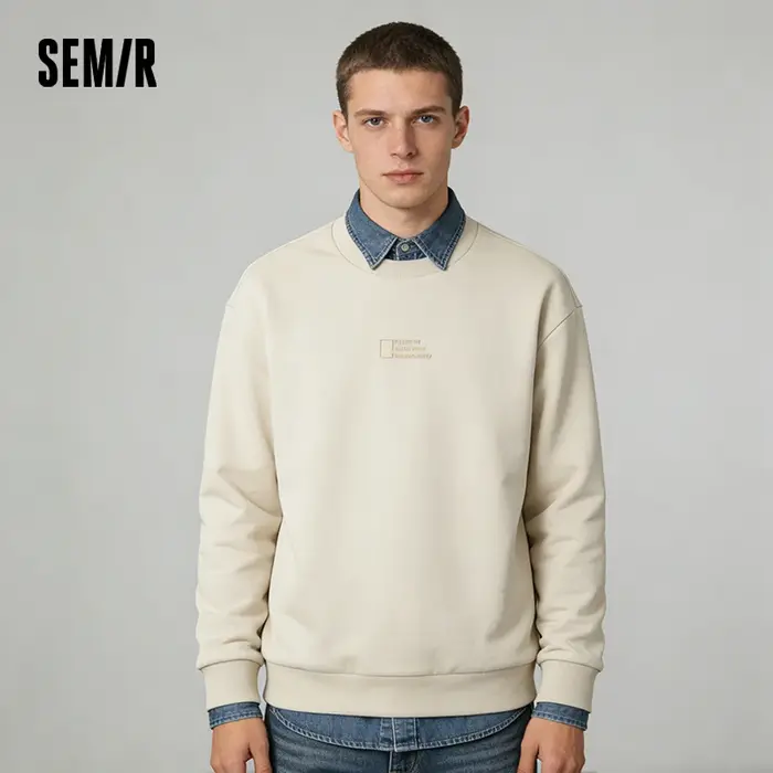 Sweat-shirt graphique Semir, texture douce, mode décontractée pour hommes, col rond, tendance, confo