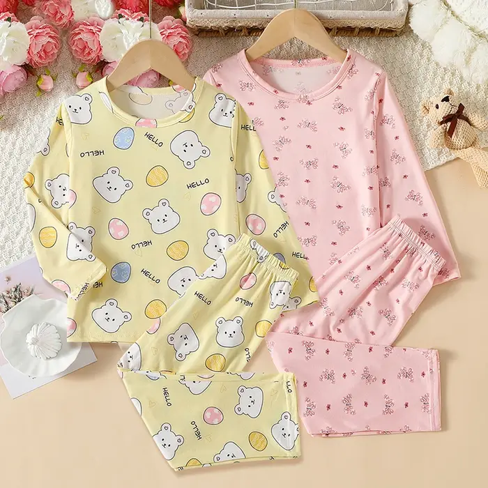 Ensemble 2 pièces d'été pour enfants, confortable et polyvalent, mignon, à manches courtes, pour gar