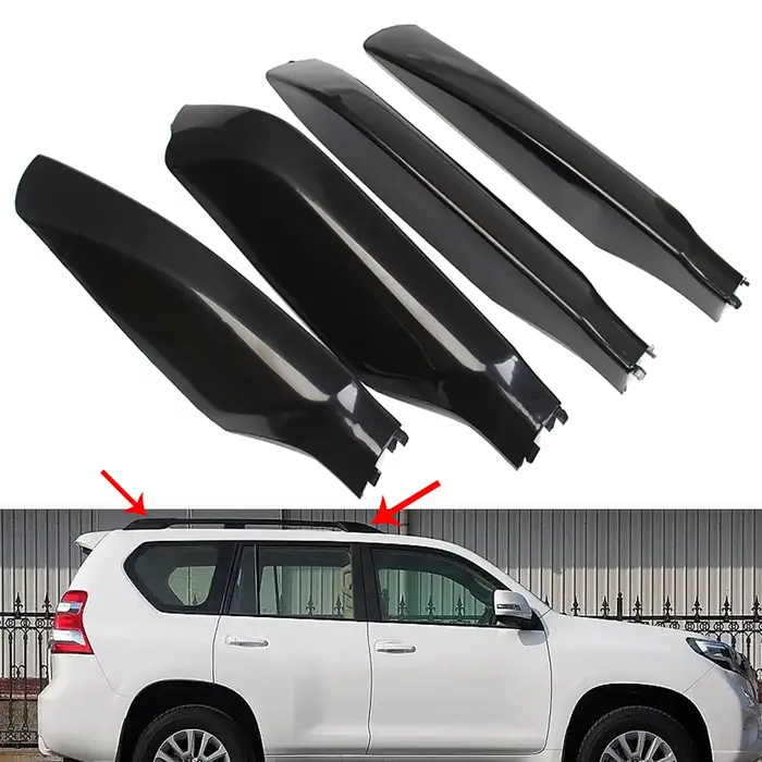 4 pièces/ensemble galerie de toit Rail fin couverture coque remplacer pour Toyota Land Cruiser Prado