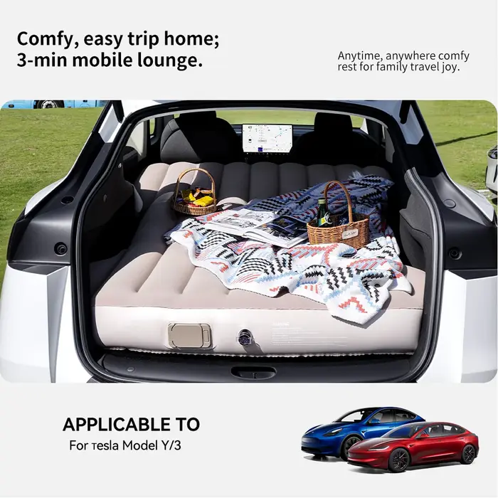 Matelas auto-gonflant YZ pour Tesla Model Y Juniper 2021-2026, matelas de voyage, matelas de camping